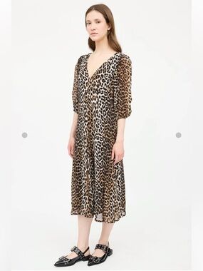 Ganni Leopard Dress Size EU 36 / US 4